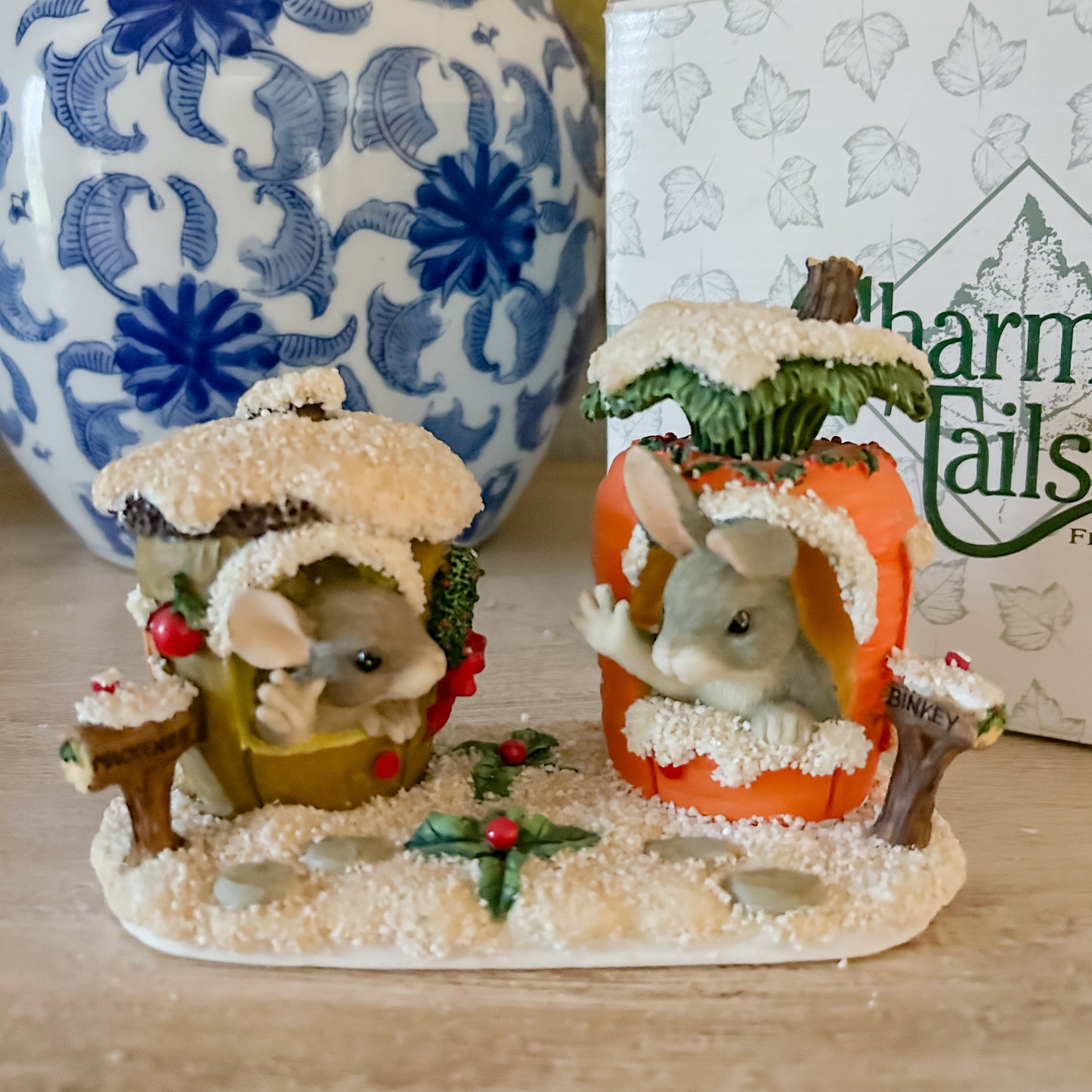 Charming Tails Figurine "Merry Christmas From Our House to Yours"