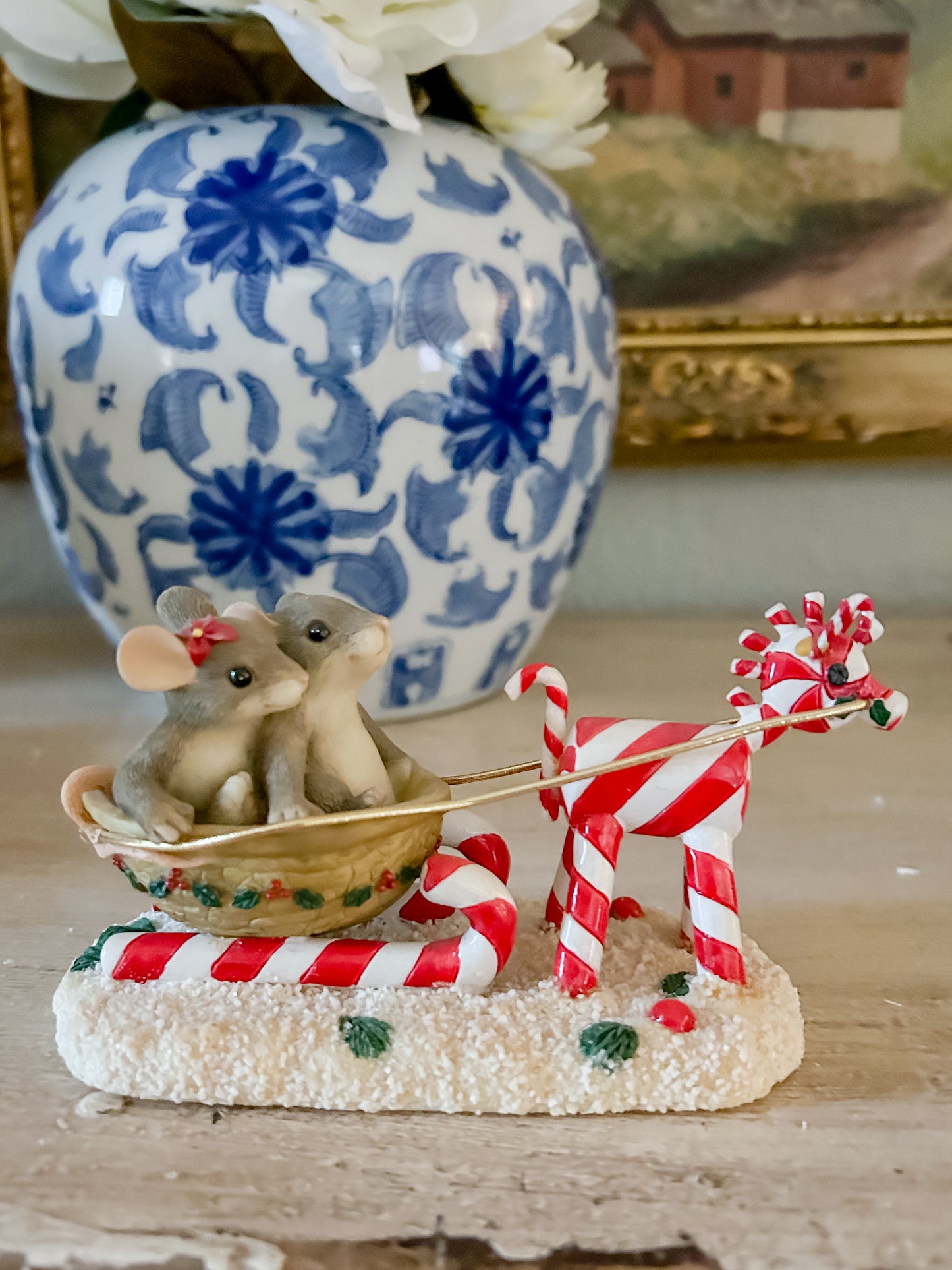 Charming Tails Figurine "Sleigh Ride Sweeties" LIMITED