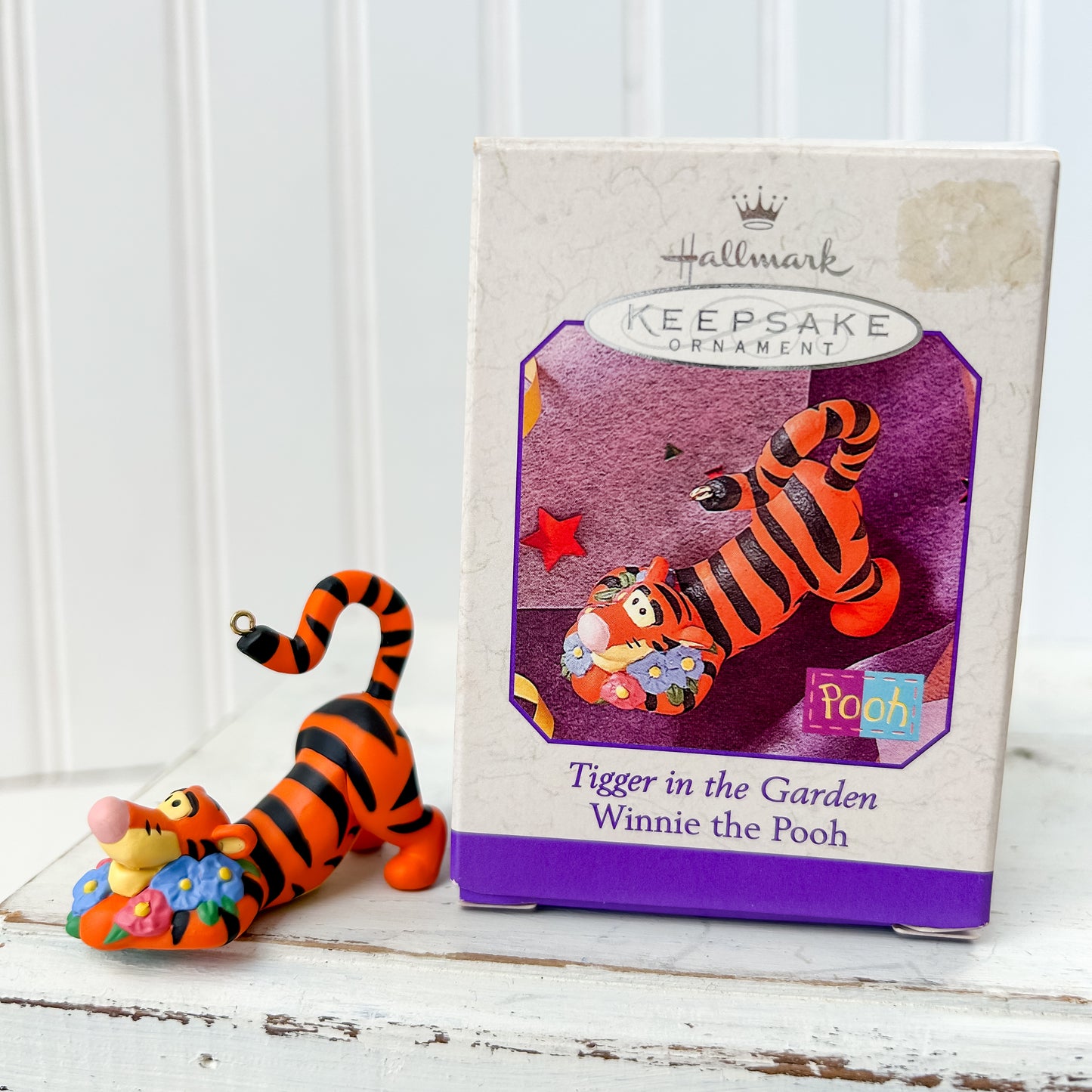 Vintage 1998 Hallmark Ornament "Tigger in the Garden"