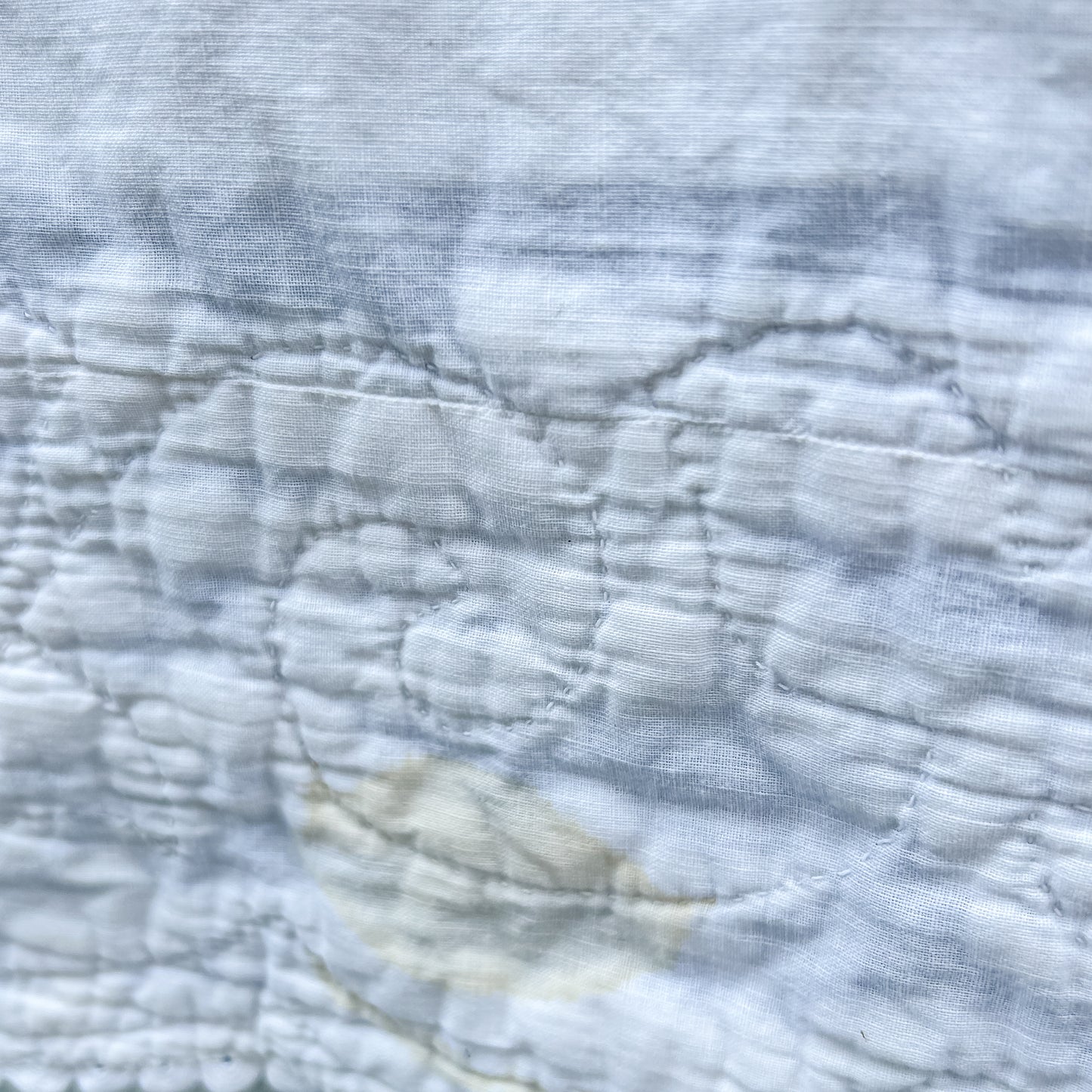 Vintage Blue & White Quilt with Ric-Rac Edge