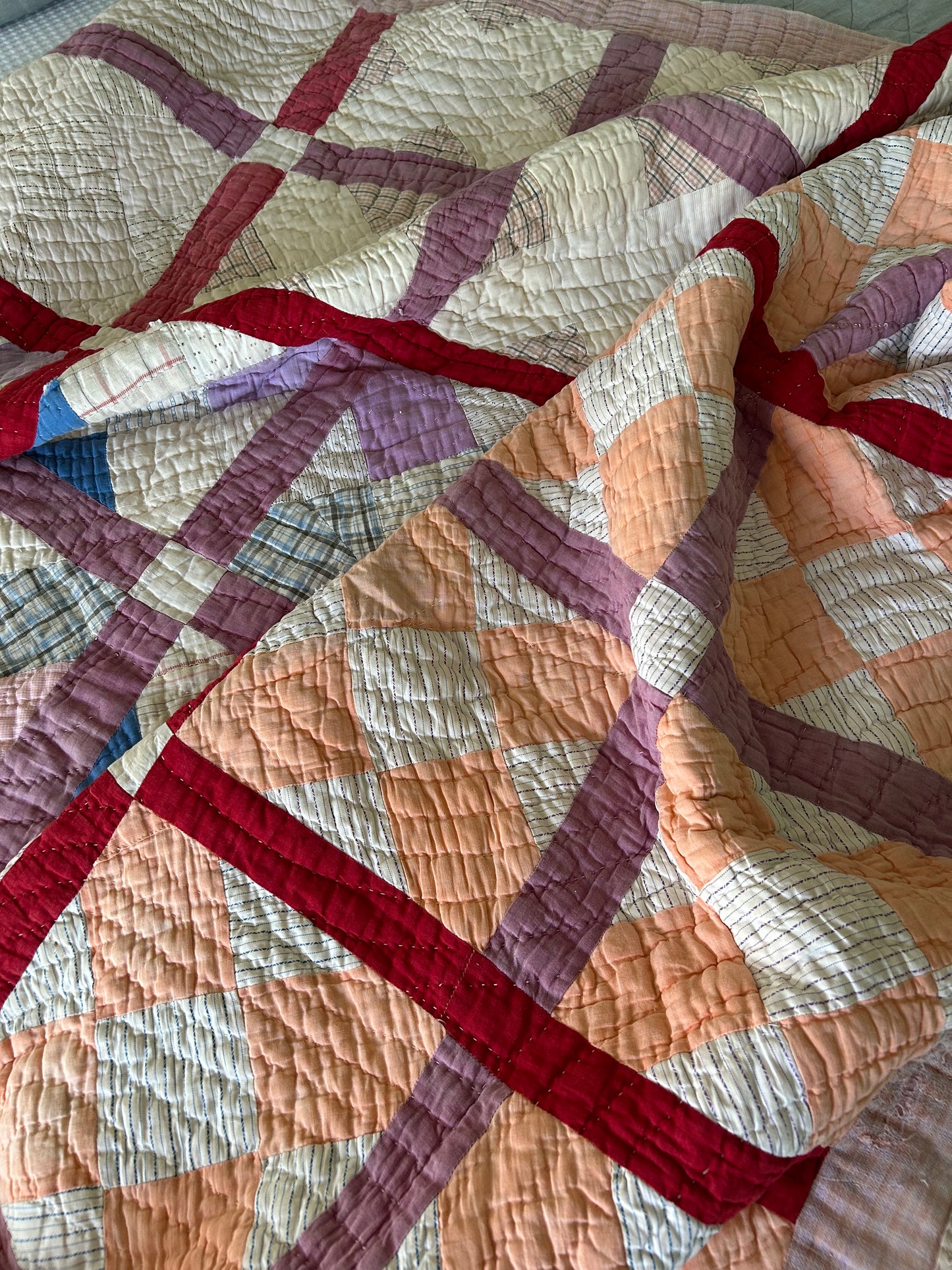 Heavy Antique Handstitched Quilt
