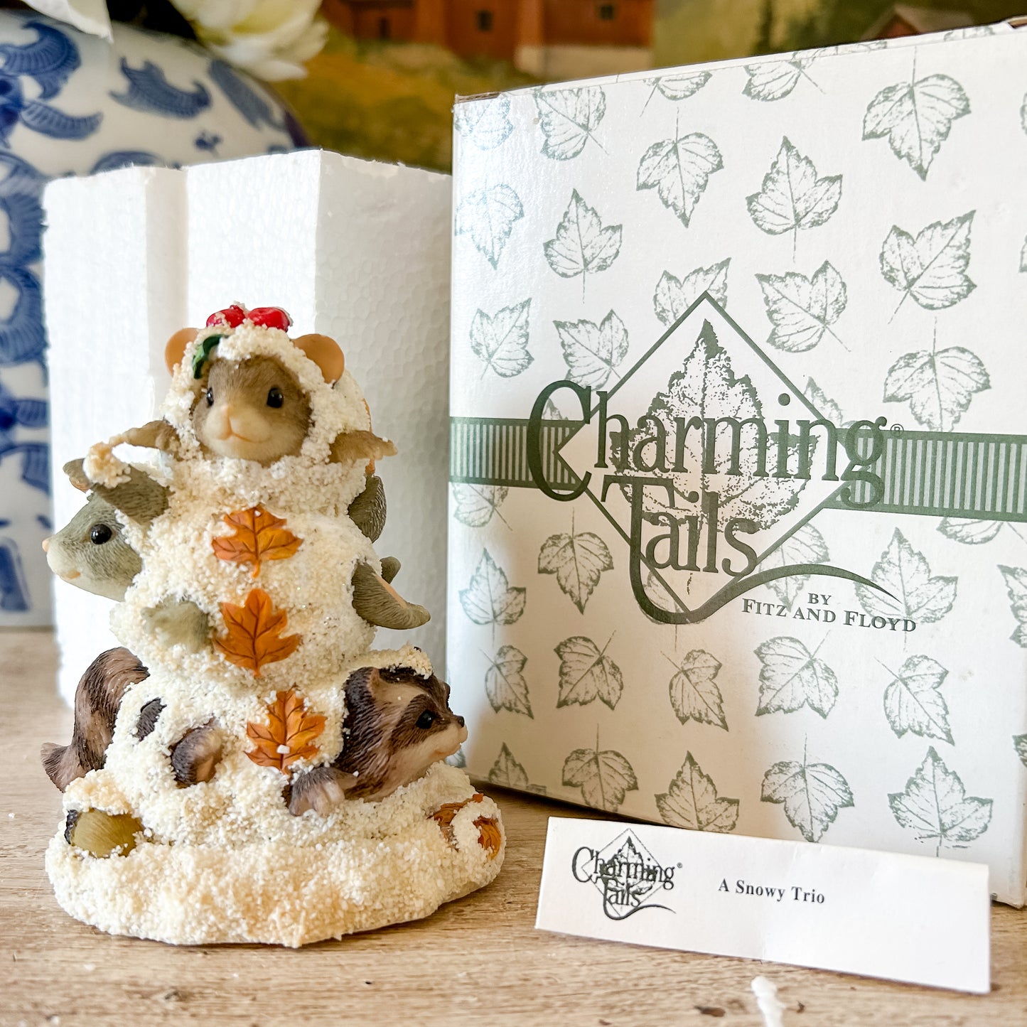 Charming Tails Figurine "A Snowy Trio"