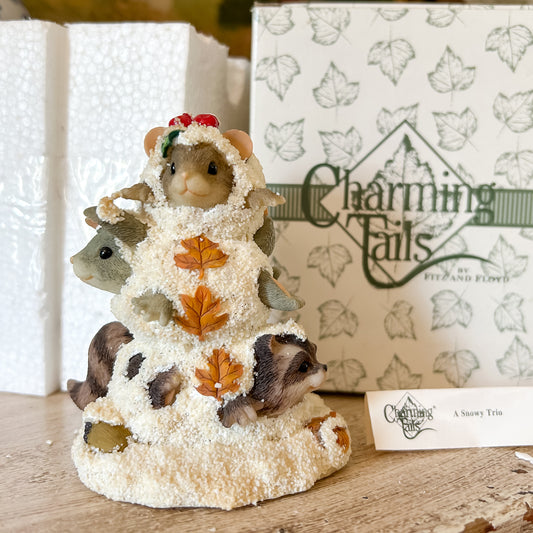 Charming Tails Figurine "A Snowy Trio"