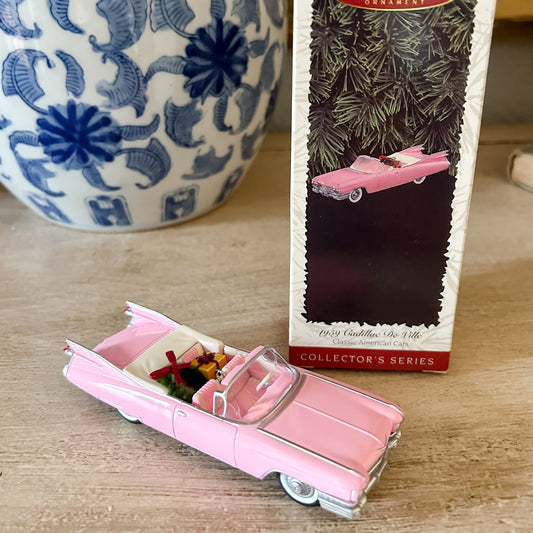 1996 Classic Car Pink Cadillac Hallmark Ornament