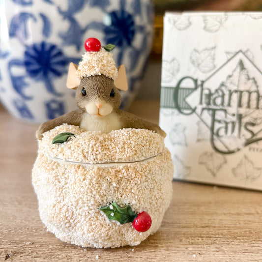 Charming Tails "Snow Angels" Lidded Trinket Box