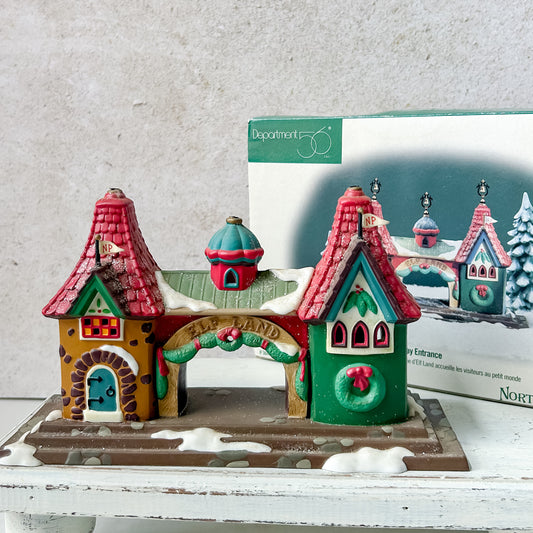 Dept 56 North Pole Series "Welcome to Elf Land" Gate