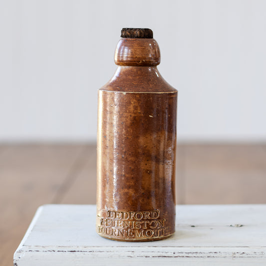 Early English Ginger Beer Bottle with Original Cork