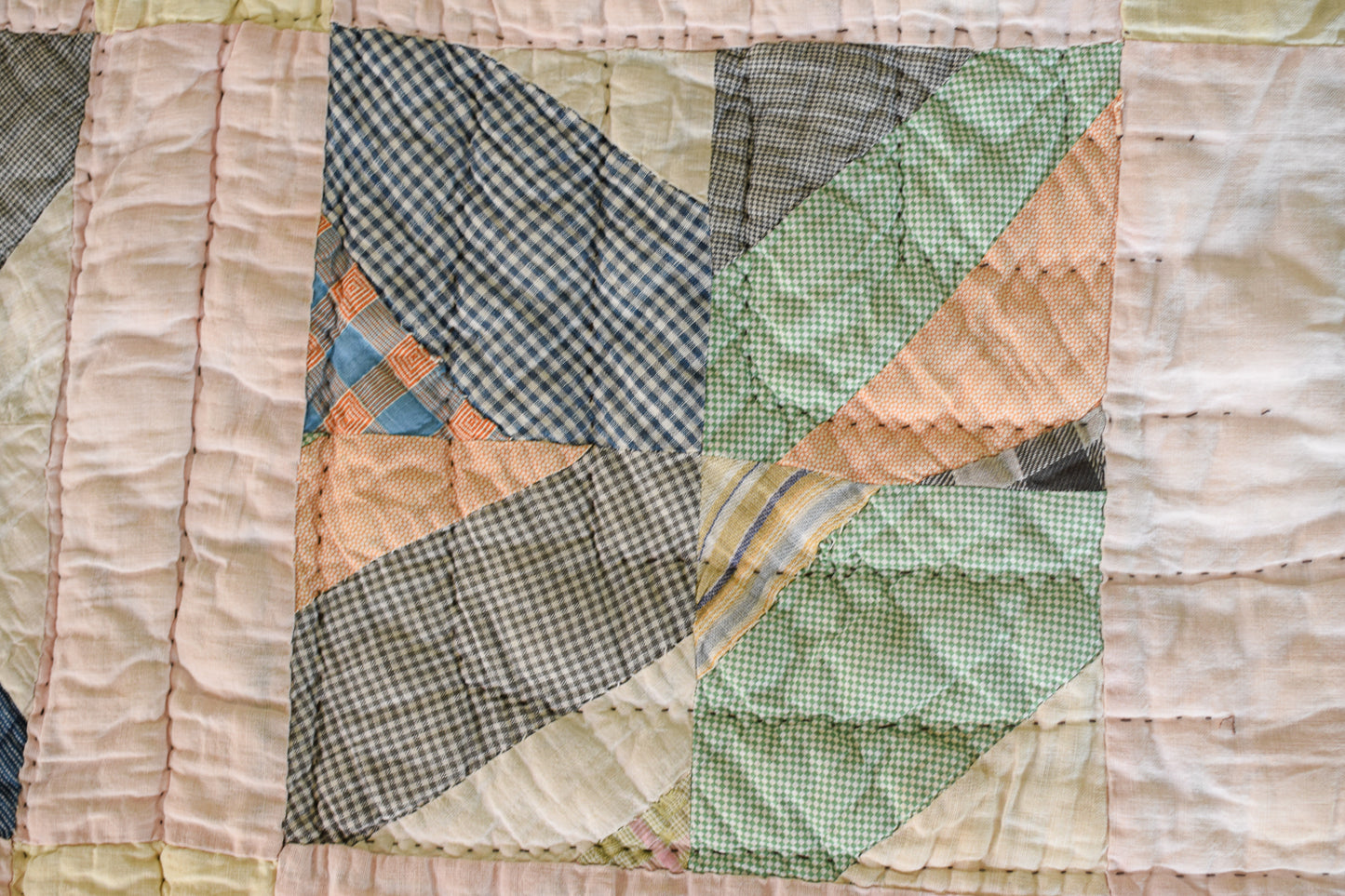 Antique Hand-Stitched Quilt