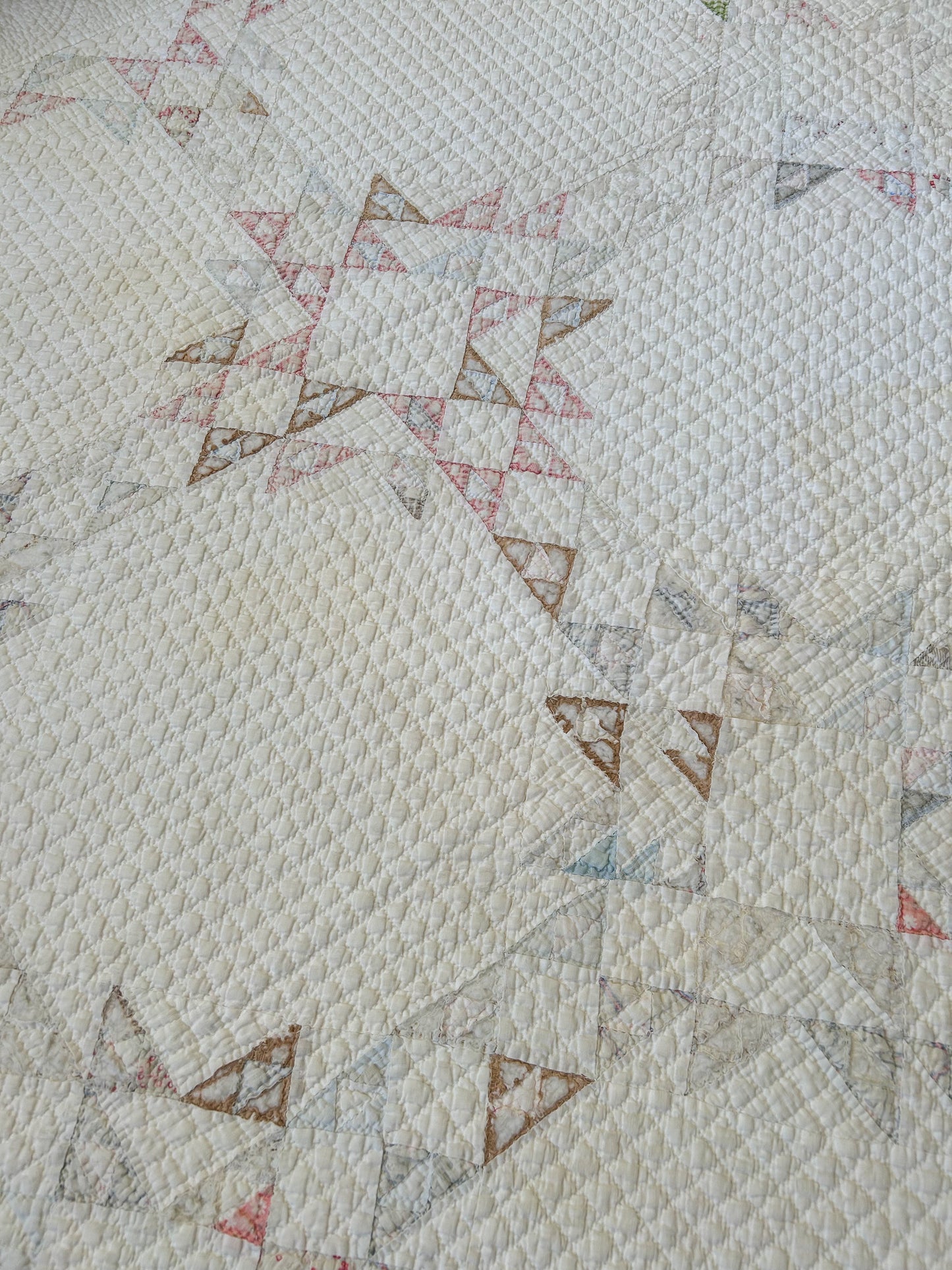 Antique Cream & Pastel Quilt