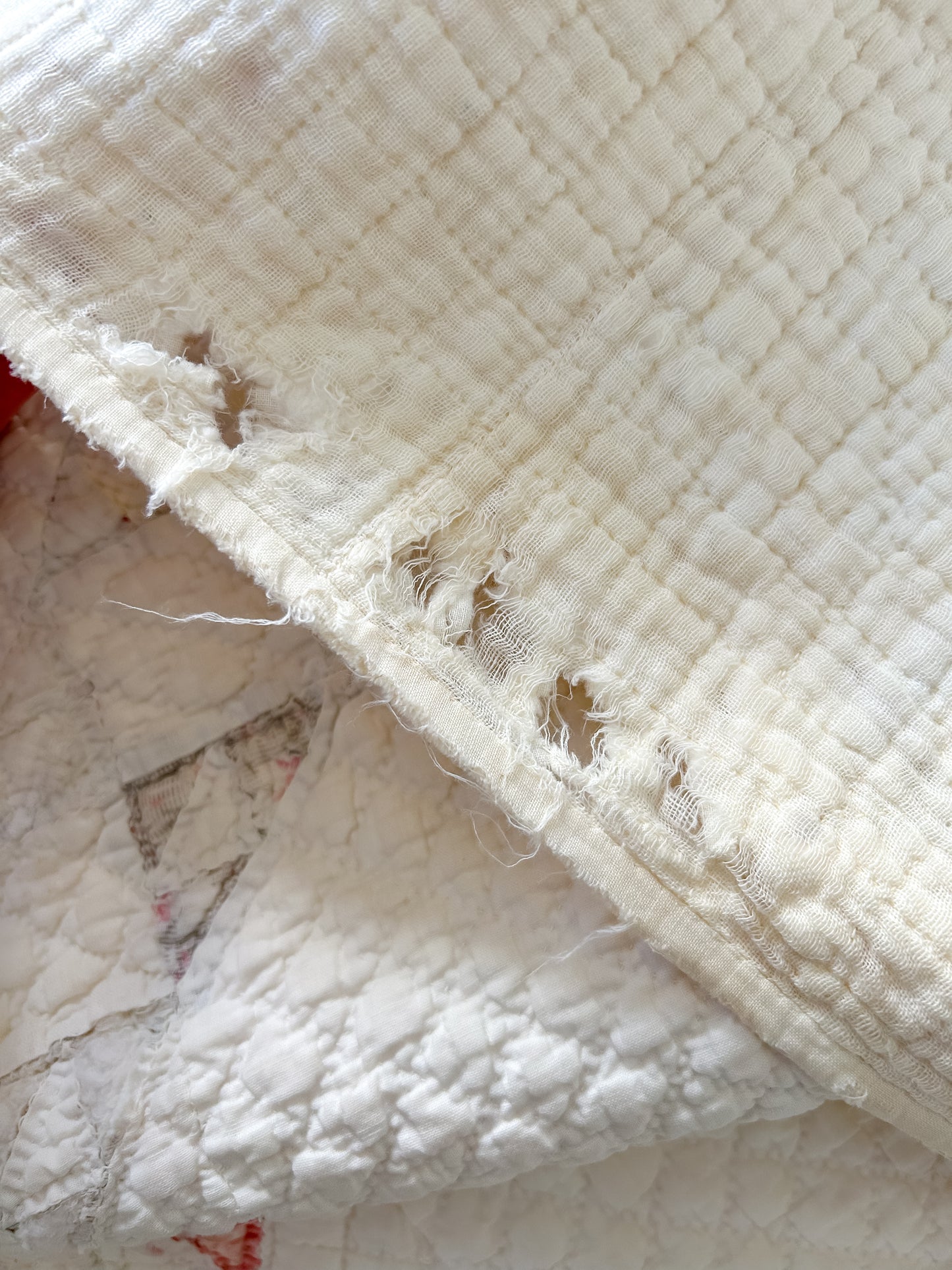 Antique Cream & Pastel Quilt