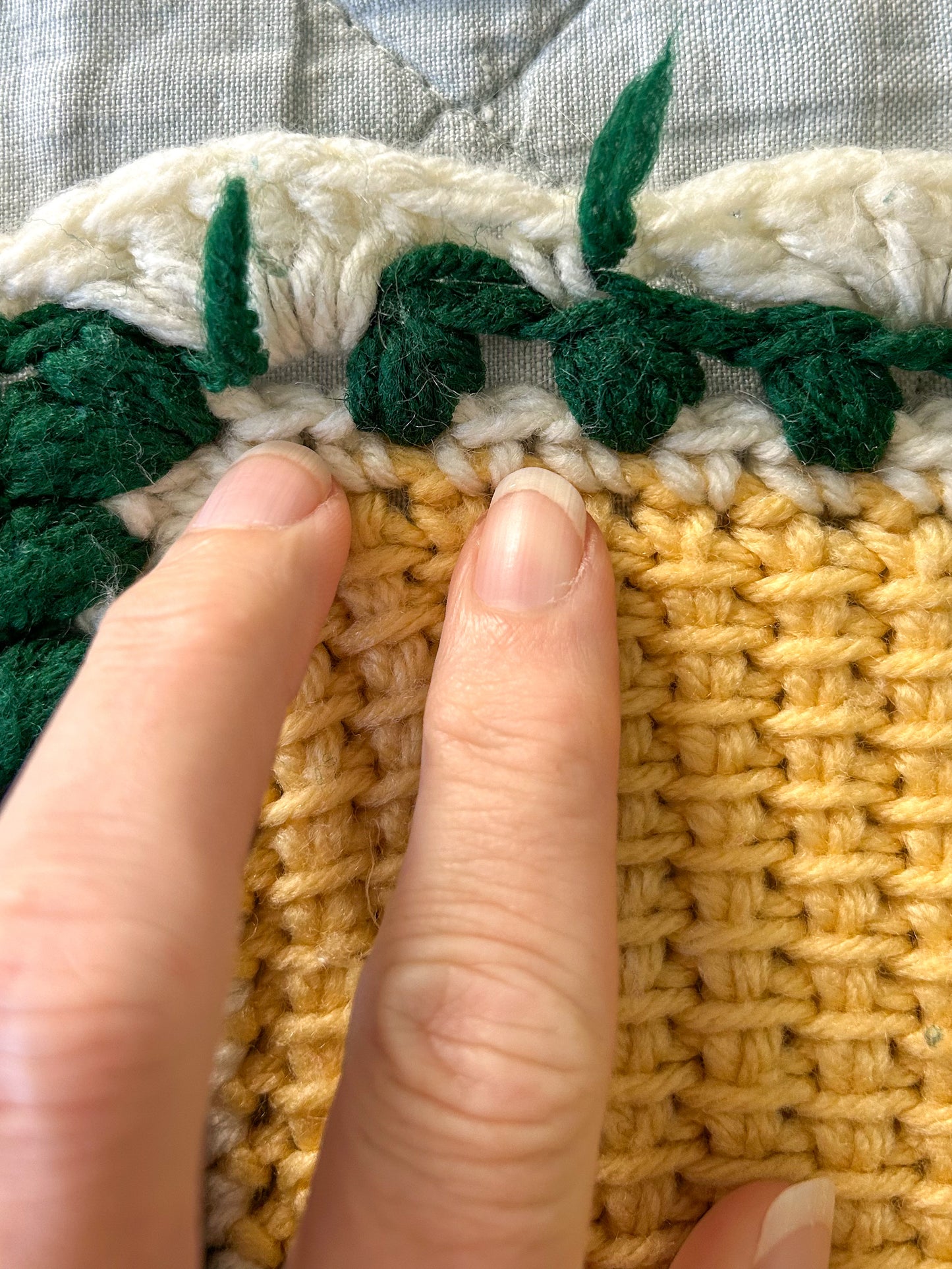 Vintage Granny Square Crochet Afghan