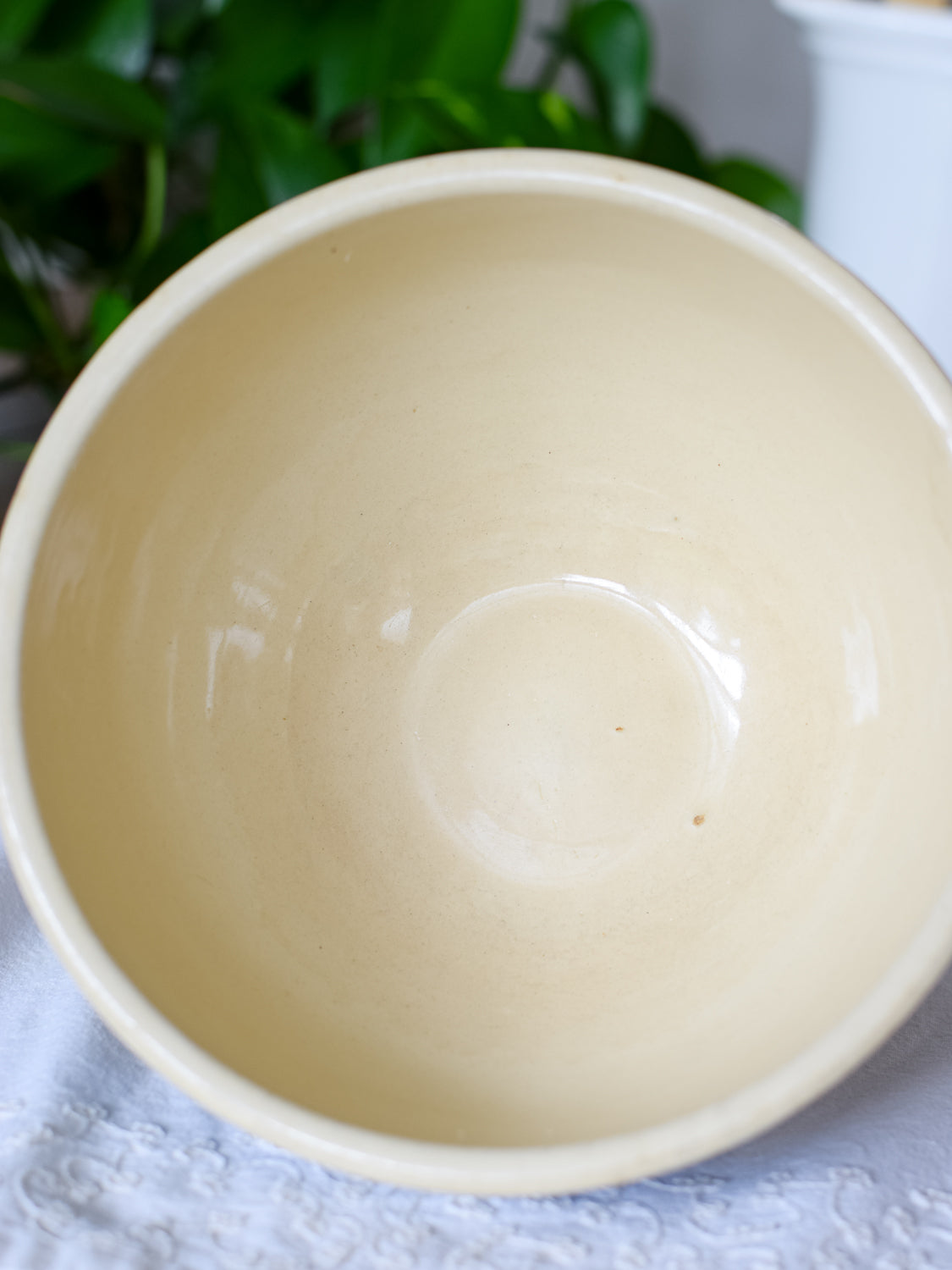 Blue Stripe Fluted Pottery Bowl