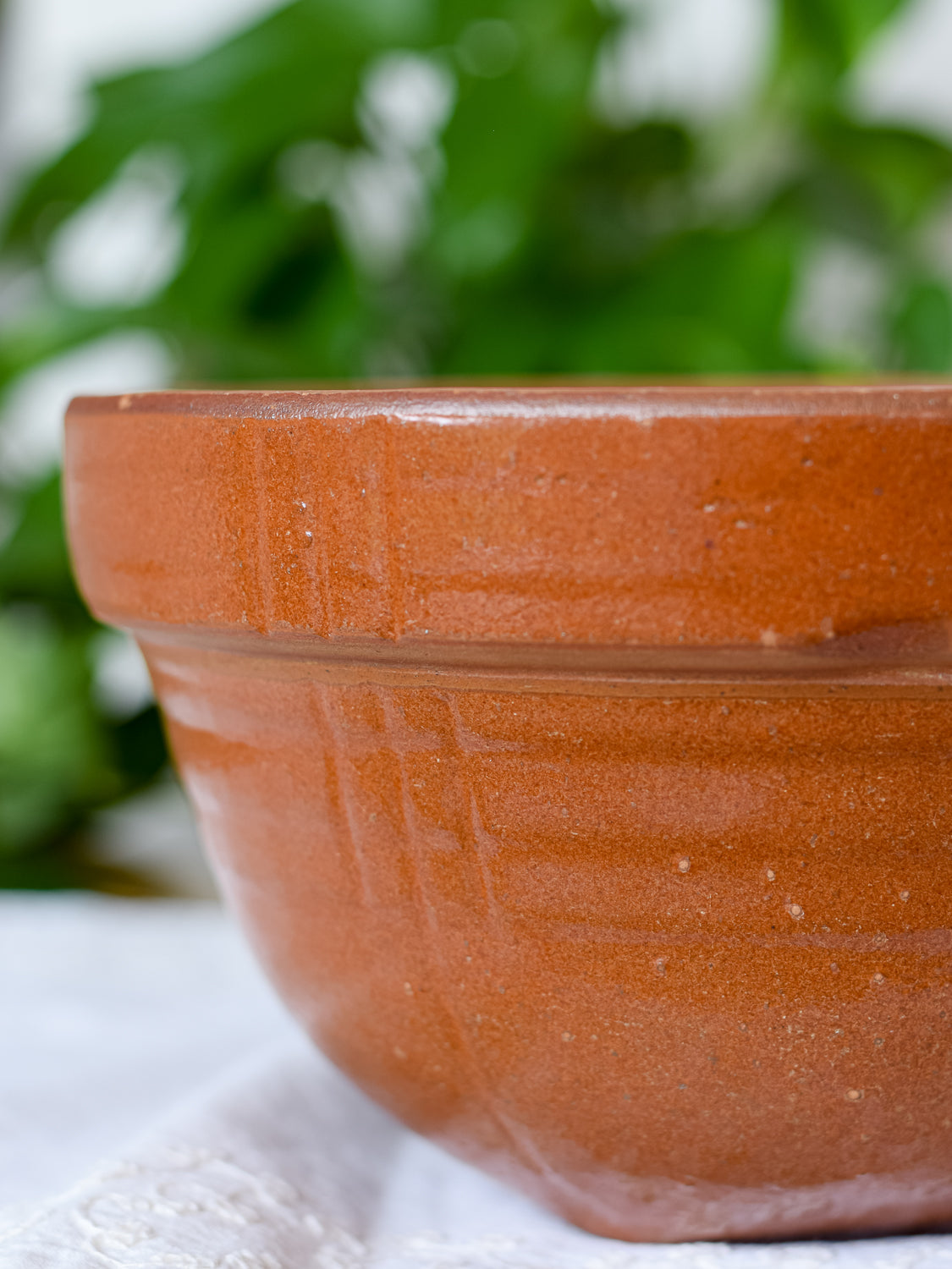 Vintage Brown Crock Bowl