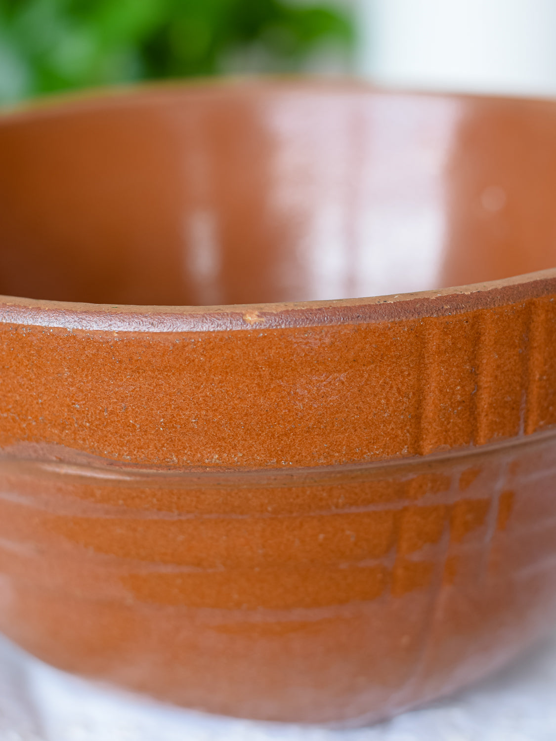 Vintage Brown Crock Bowl