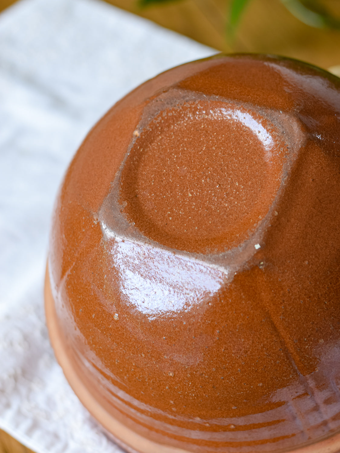 Vintage Brown Crock Bowl