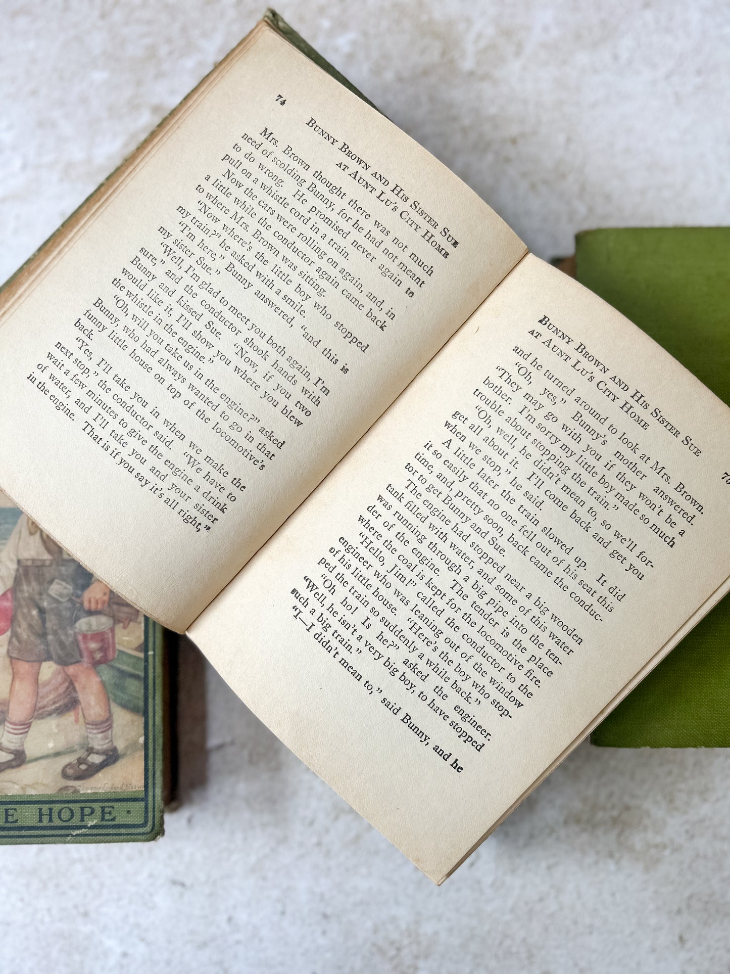 Set 3 Antique Bunny Brown Children's Books