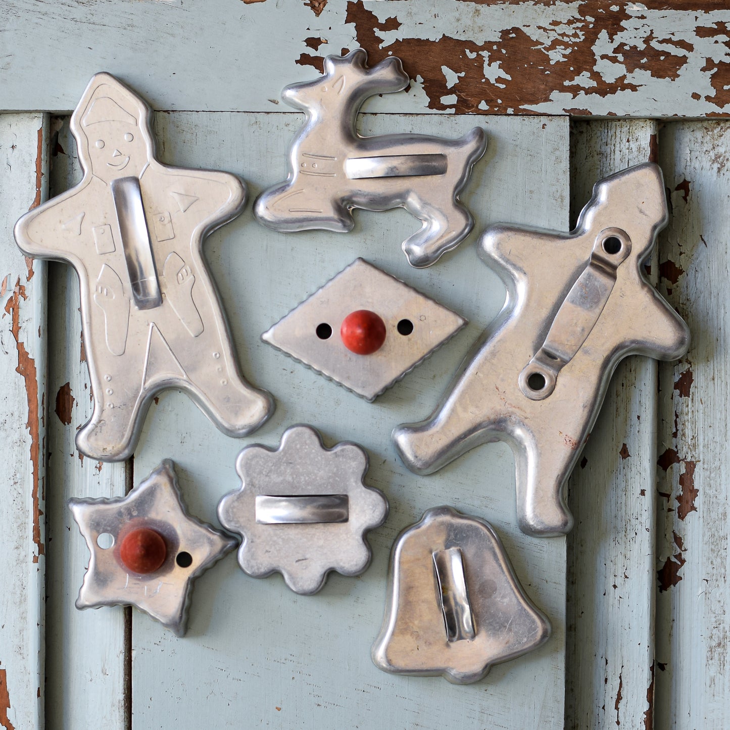 Vintage Aluminum Holiday Cookie Cutters