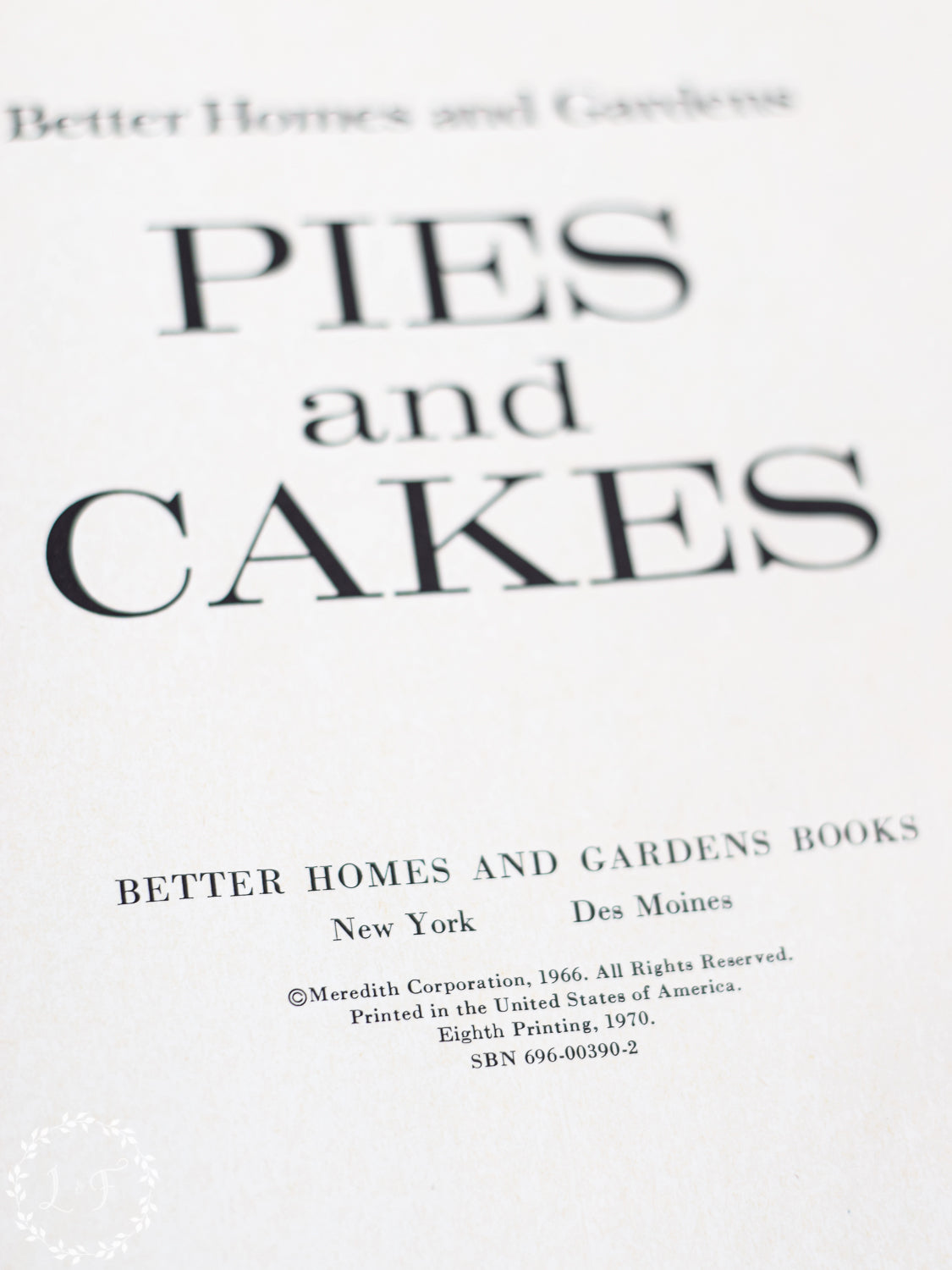 1960's Better Homes & Gardens Cookbook