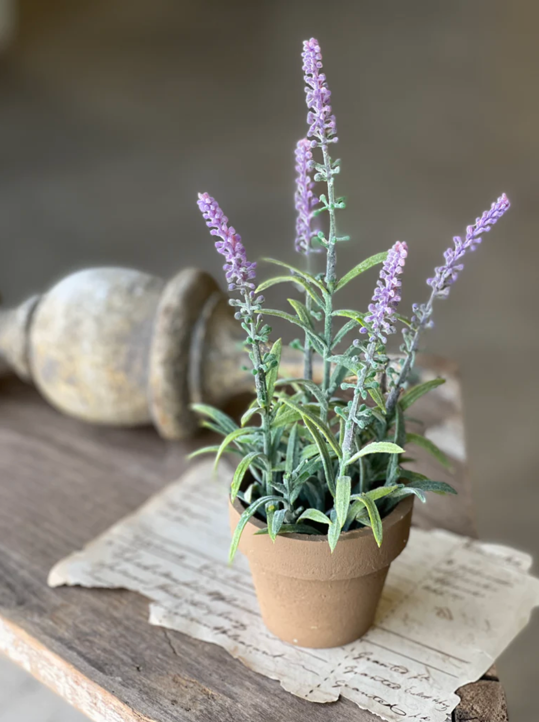 Mini Faux Potted Lavender