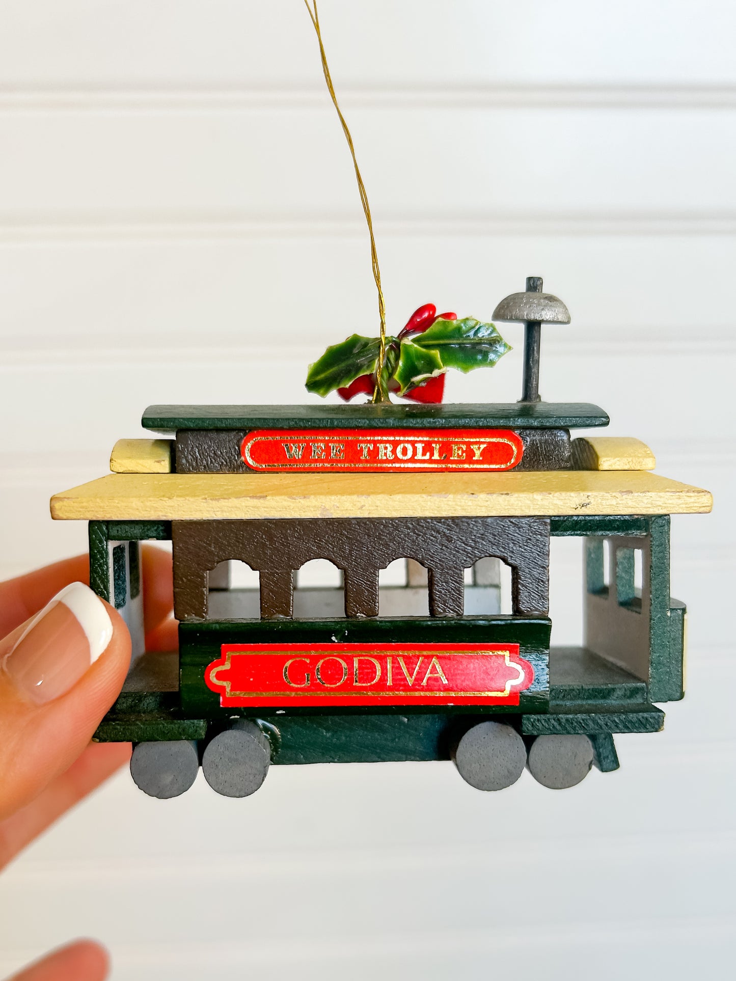 Vintage Godiva Chocolate Streetcar Ornament