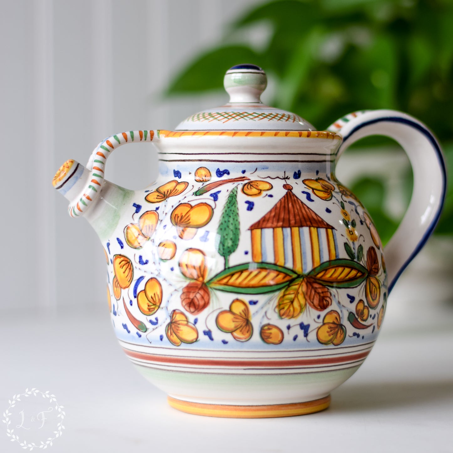 Hand Painted Fima Deruta Italian Teapot