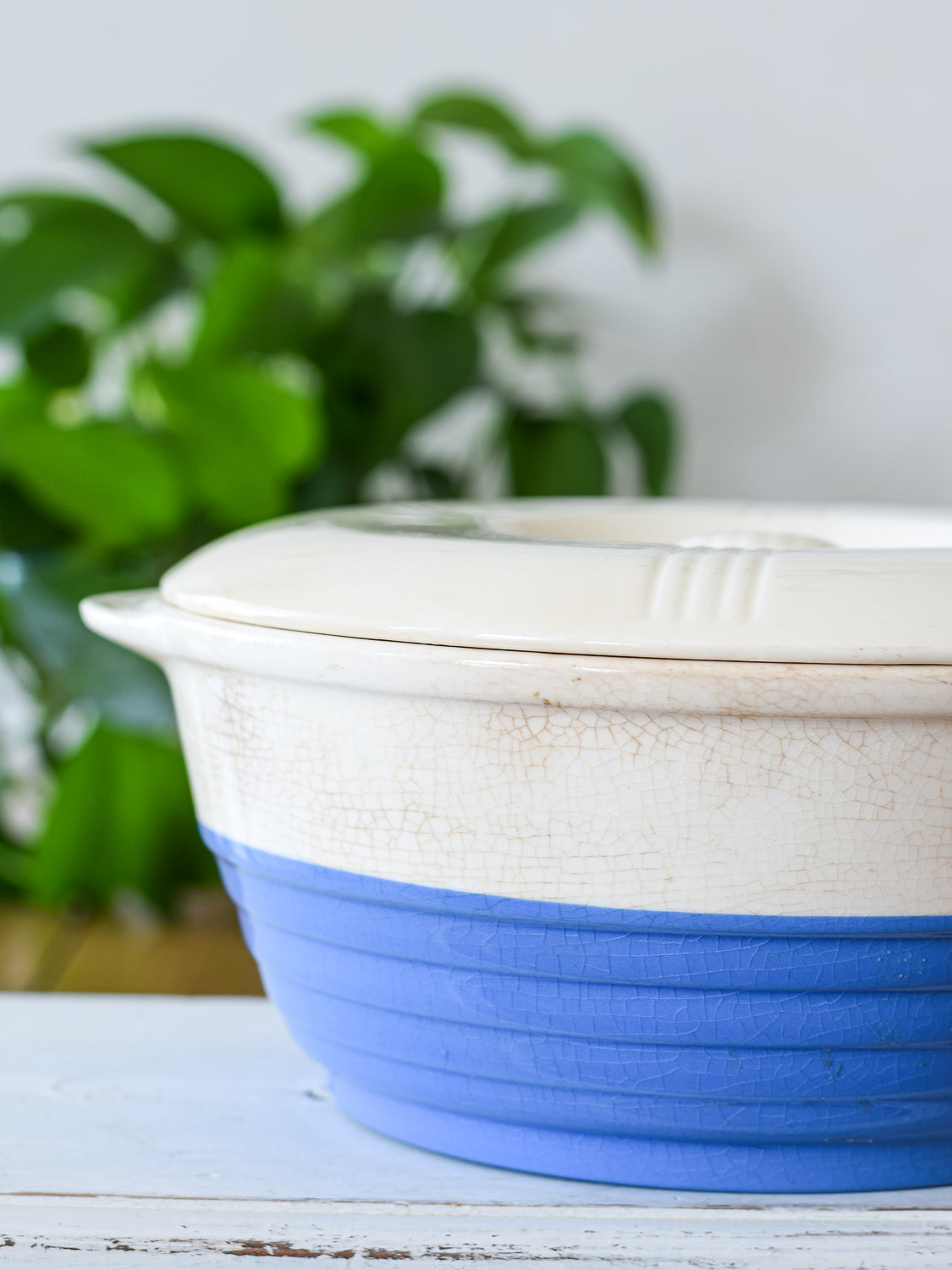 Universal Cambridge Blue Stripe Lidded Casserole Dish