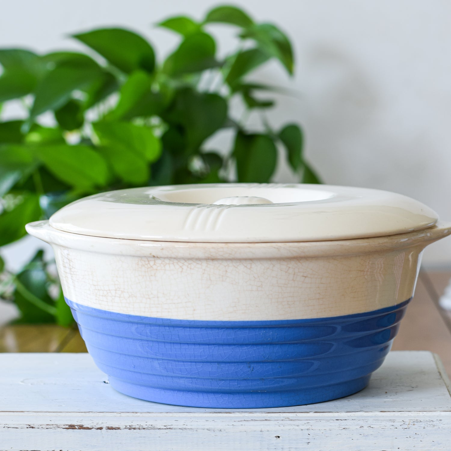 Universal Cambridge Blue Stripe Lidded Casserole Dish – Lost and Found ...