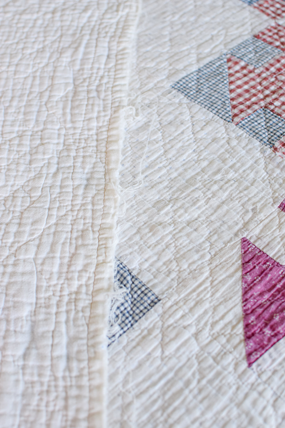 Vintage Muslin Anvil Pattern Quilt