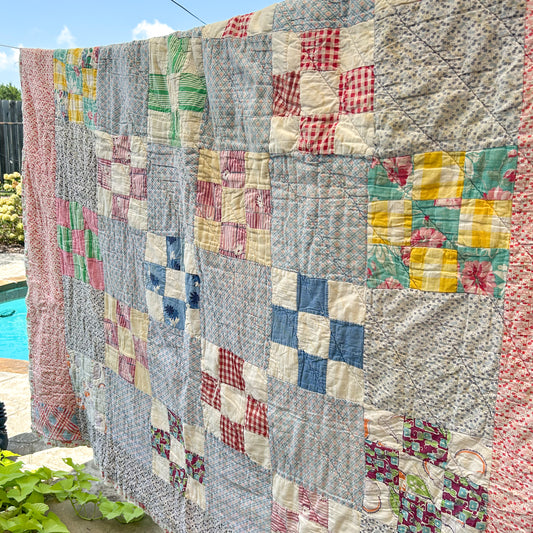 Vintage Nine Block Quilt