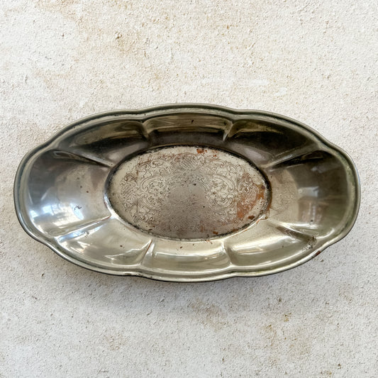 Oval Silverplate Shallow Bowl