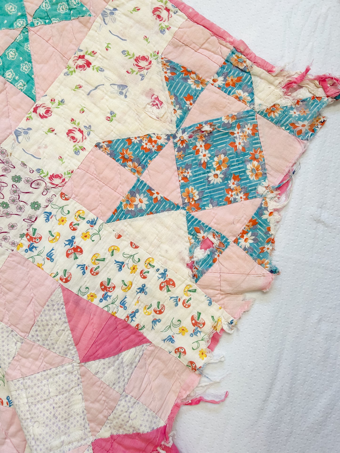 Feedsack Ohio Star Cutter Quilt