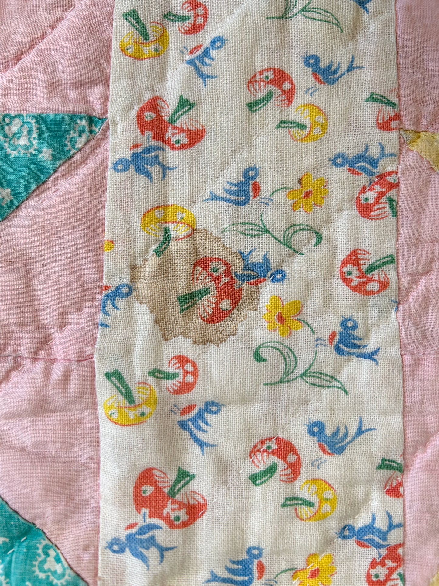 Feedsack Ohio Star Cutter Quilt