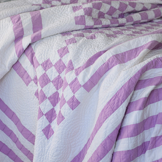 Purple & White Vintage Quilt