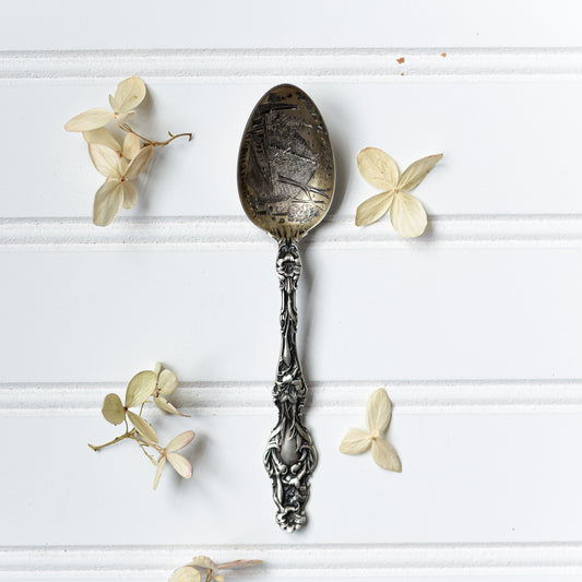 Sterling Mound Cemetery Ohio Souvenir Spoon