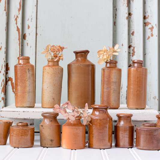 Stoneware Inkwell Bottles