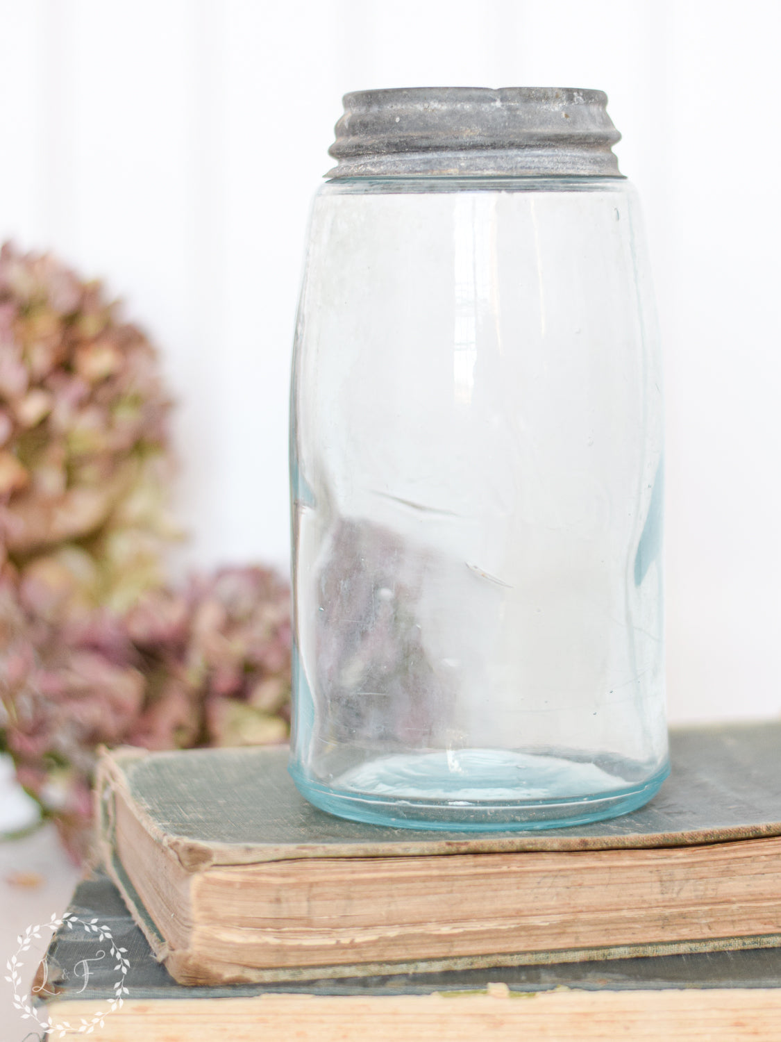 Rare Early 1900's "The Mason" Blue Canning Jar