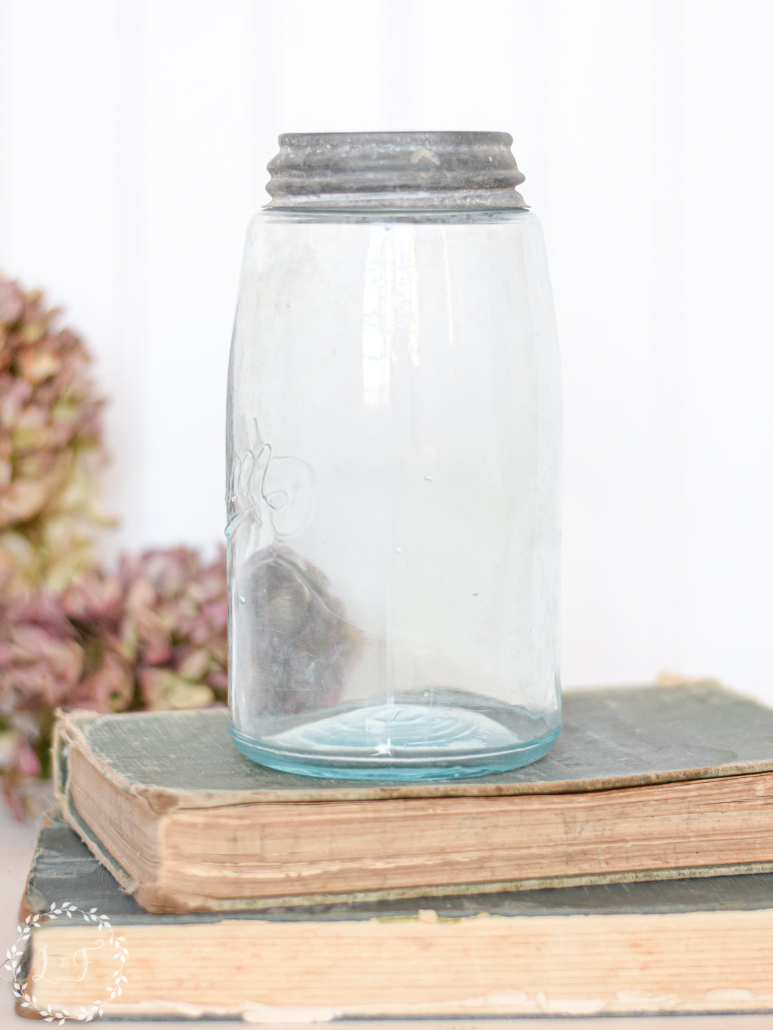 Rare Early 1900's "The Mason" Blue Canning Jar