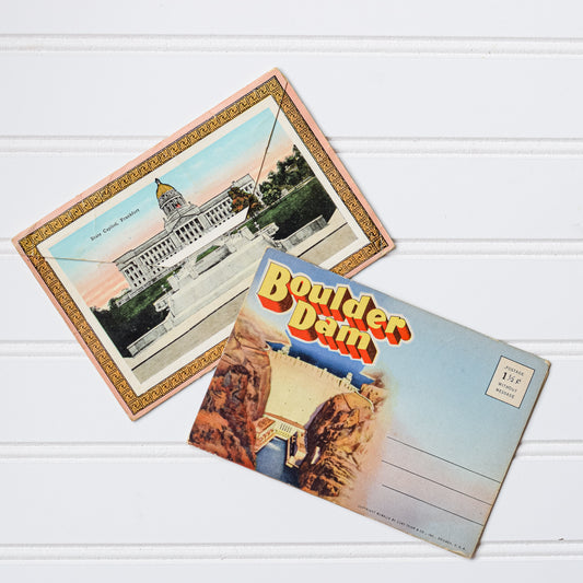 Vintage 1950's Travel Postcard Booklets