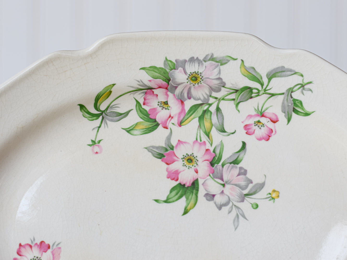 Vintage Floral Platter