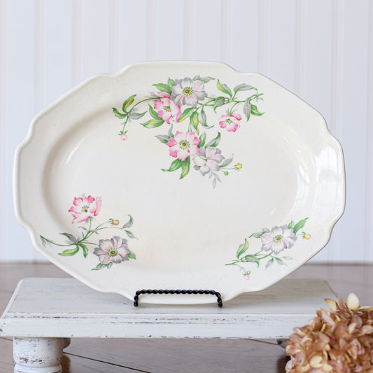 Vintage Floral Platter