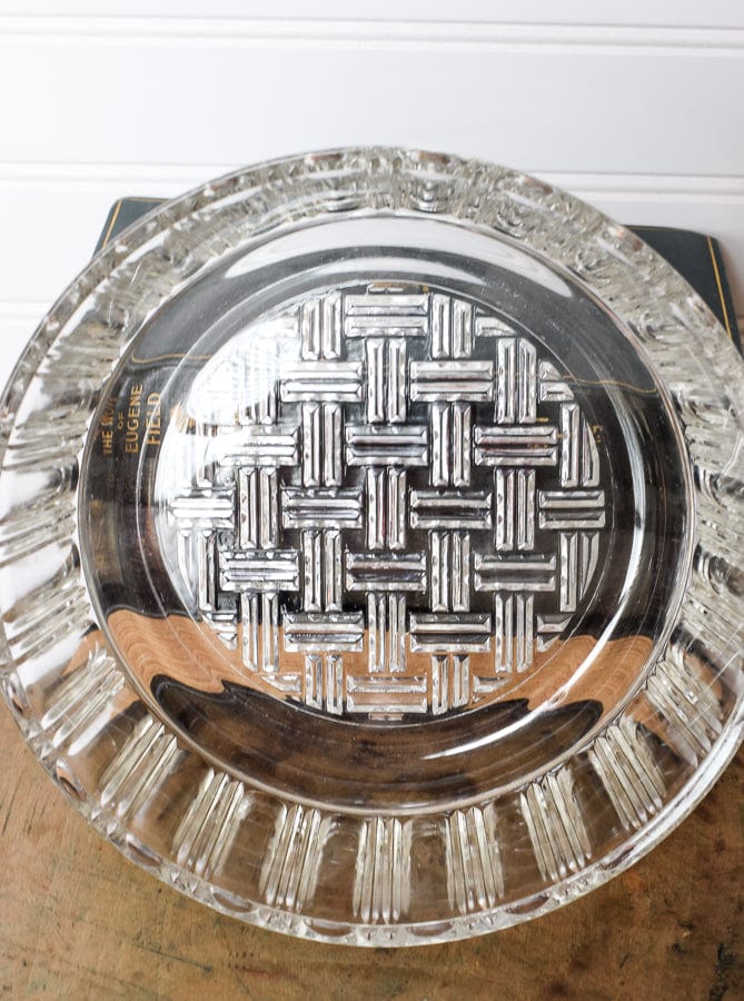 Vintage Glass Geometric Pattern Bowl